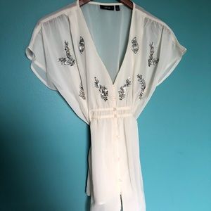 Apt 9 tie back embellished top